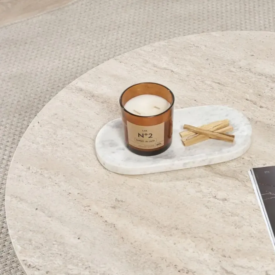 CALICOSY - Salontafel SOLEIL - Beige - 40x90x90 cm