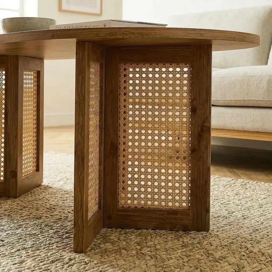 Calicosy - Salontafel TALIA - licht hout 120x60x40 cm