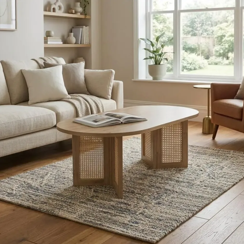 Calicosy - Salontafel TALIA - licht hout 120x60x40 cm
