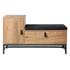 Calicosy - Schoenenbank met 2 opbergvakken - JILL - 38x101x59 cm