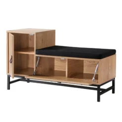 Calicosy - Schoenenbank met 2 opbergvakken - JILL - 38x101x59 cm