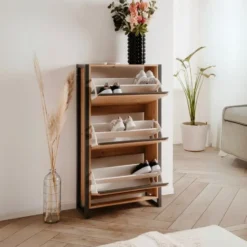Calicosy - Schoenenkast met 3 kleppen L70 cm - DENVER - 25x70x125 cm