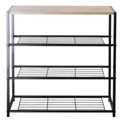 CALICOSY - Schoenenrek LEXIE - Licht hout - 63x63x30 cm