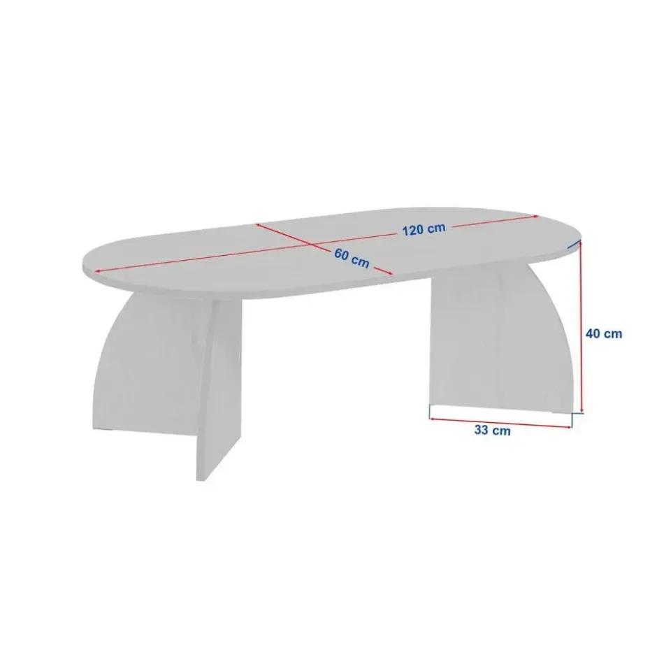 Calicosy - SELENE Salontafel - Licht hout - 120x60x40 cm