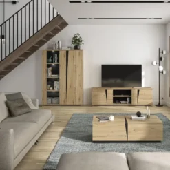 CALICOSY - Servieskast 2 deuren Franse fabricage - Litch hout - 45x120x170 cm