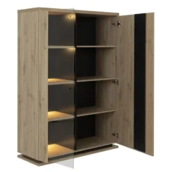 CALICOSY - Servieskast 2 deuren Franse fabricage - Litch hout - 45x120x170 cm