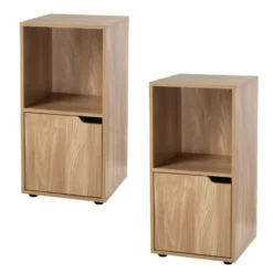 CALICOSY - Set van 2 Nachtkastjes MODU - Licht hout - 61.6x30.7x29 cm