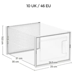 CALICOSY - Set van 18 stapelbare - Wit - 19x35x25,2 cm