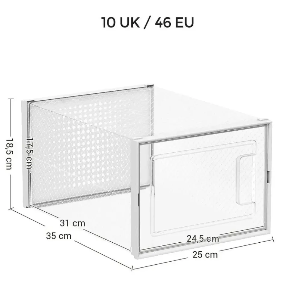 CALICOSY - Set van 18 stapelbare - Wit - 19x35x25,2 cm
