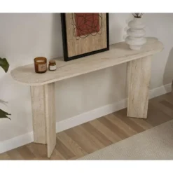 Calicosy - SIRA Design haltafel - Travertijn - 35x150x75 cm