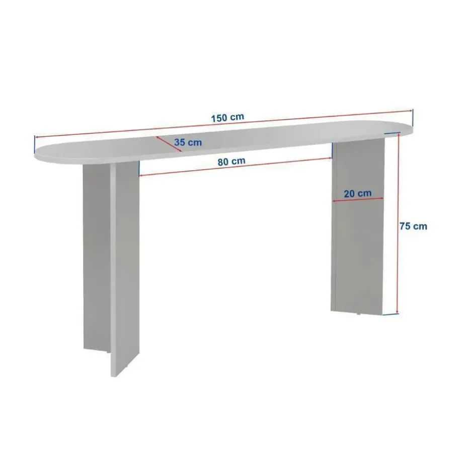 Calicosy - SIRA Design haltafel - Travertijn - 35x150x75 cm