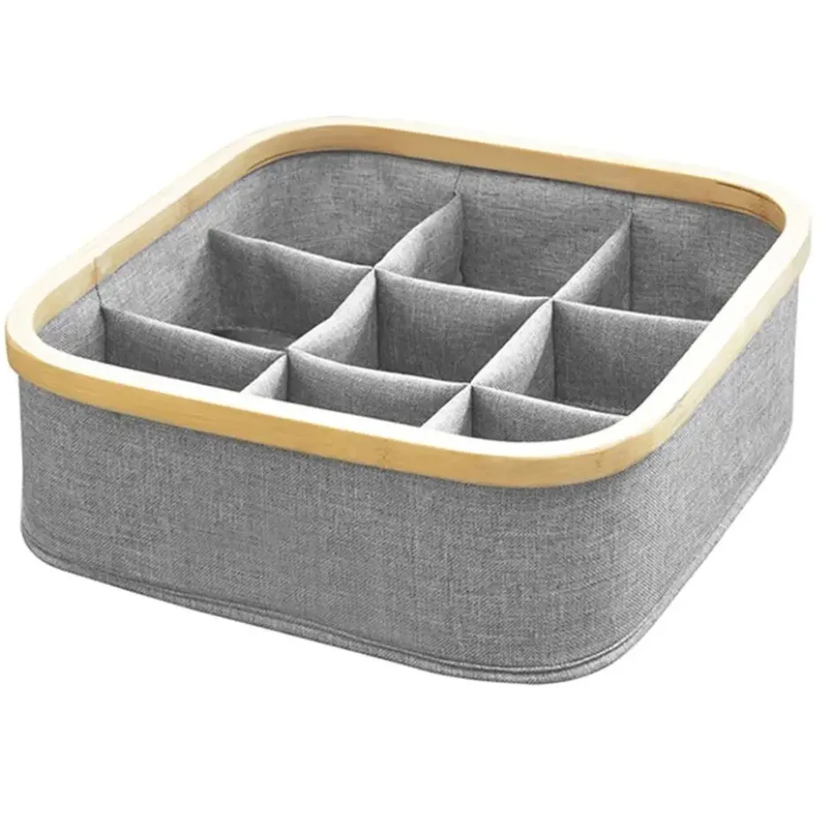 Calicosy - Stoffen mand - Grijs - 29x29x9 cm