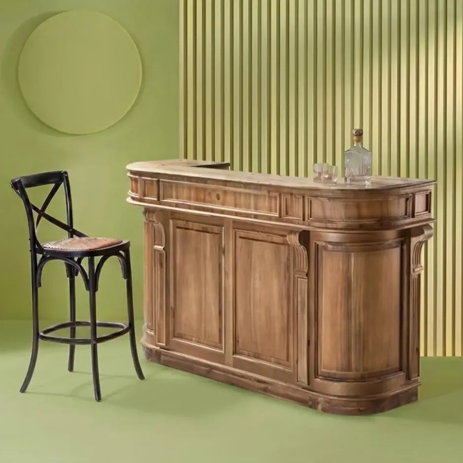 Calicosy - Toonbank ESTAMINET - Donker hout 200x60x110 cm