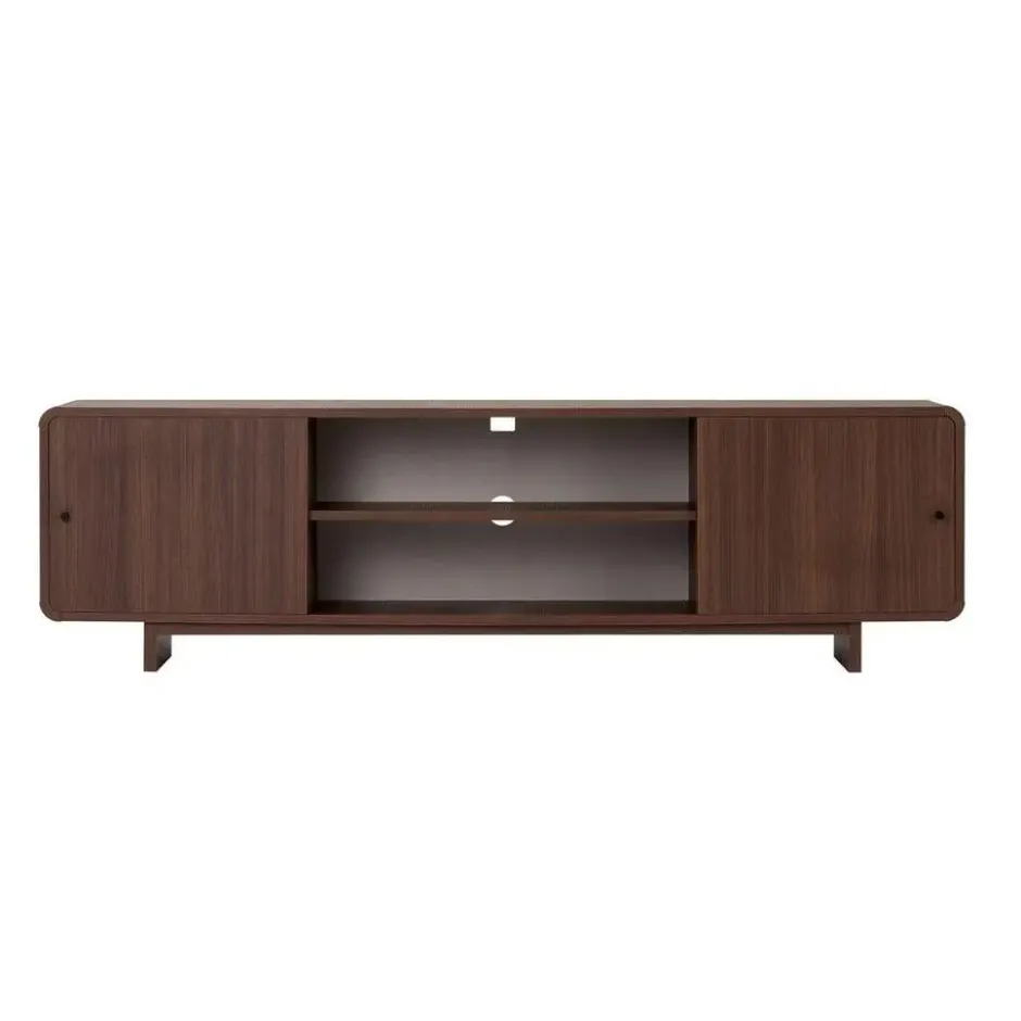 Calicosy - Tv-meubel CELENA - Donker hout 180x34x52 cm