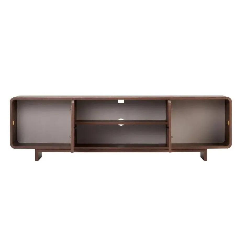 Calicosy - Tv-meubel CELENA - Donker hout 180x34x52 cm