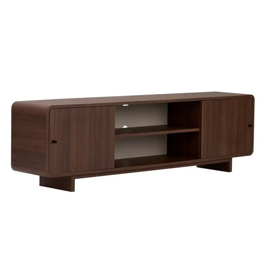 Calicosy - Tv-meubel CELENA - Donker hout 180x34x52 cm