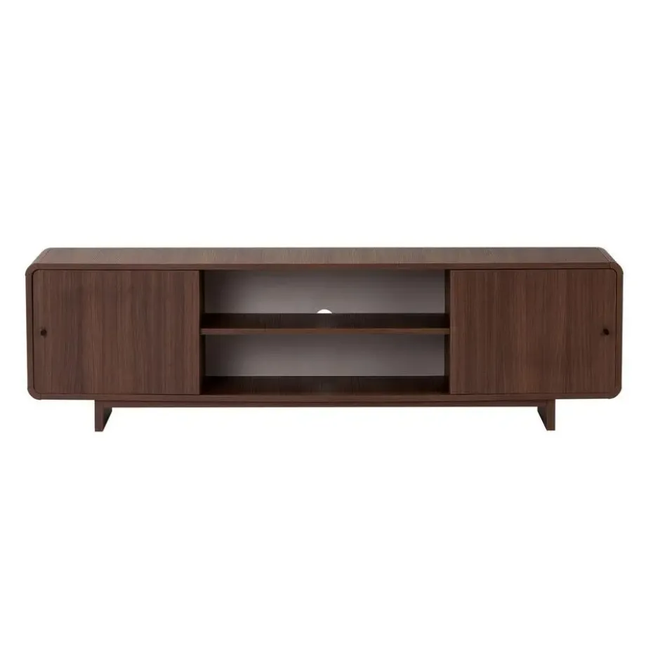 Calicosy - Tv-meubel CELENA - Donker hout 180x34x52 cm