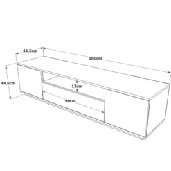 CALICOSY - TV-Meubel FR7-AA - - 44,6x180x44,5 cm