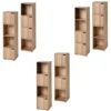 Calicosy - 4-vaks kast, houtdecor, 2 deuren MODU - 29x30.7x120 cm