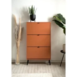 Calicosy - VIGO Schoenenkast - Terracotta - 24x70x125 cm