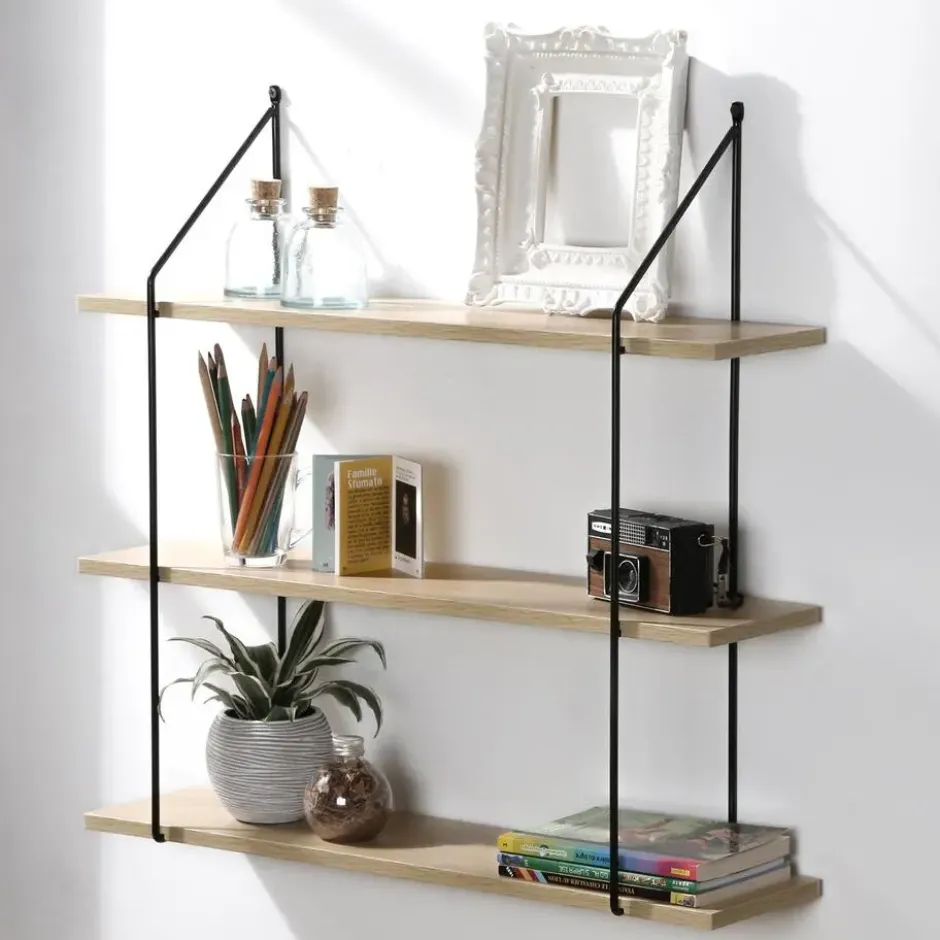 Calicosy - Wandplank 3 niveaus Houtdecor L60 cm 15x60x60 cm