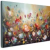Canvas Schilderij 90x60 cm Bloemen - Kunst - Natuur - Olieverf