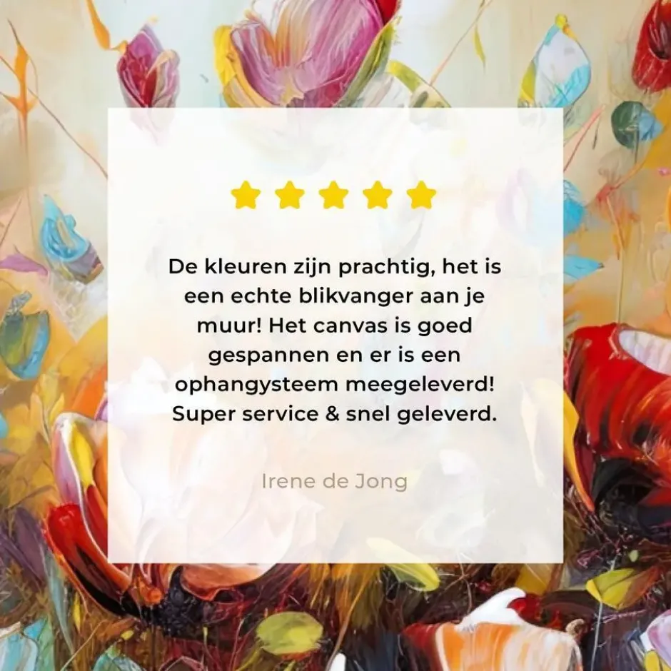 Canvas Schilderij 90x60 cm Bloemen - Kunst - Natuur - Olieverf