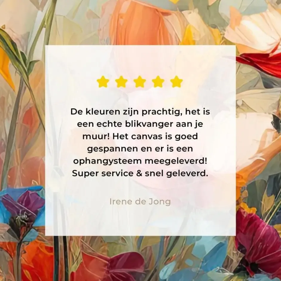 Canvas Schilderij 80x120 cm Bloemen - Watercolor - Kunst - Botanisch - Natuur