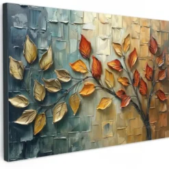 Canvas Schilderij 120x80 cm Boom - Abstract - Natuur - Kunst