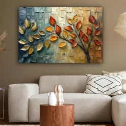 Canvas Schilderij 120x80 cm Boom - Abstract - Natuur - Kunst