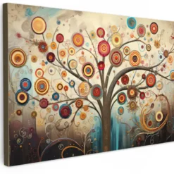 Canvas Schilderij 120x80 cm Boom - Tree of life - Kleur