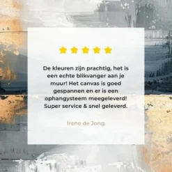 Canvas Schilderij 60x40 cm Kunst - Grijs - Goud - Abstract