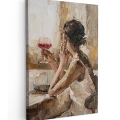 Canvas Schilderij 60x40 cm Olieverf - Kunst - Abstract - Kleurrijk
