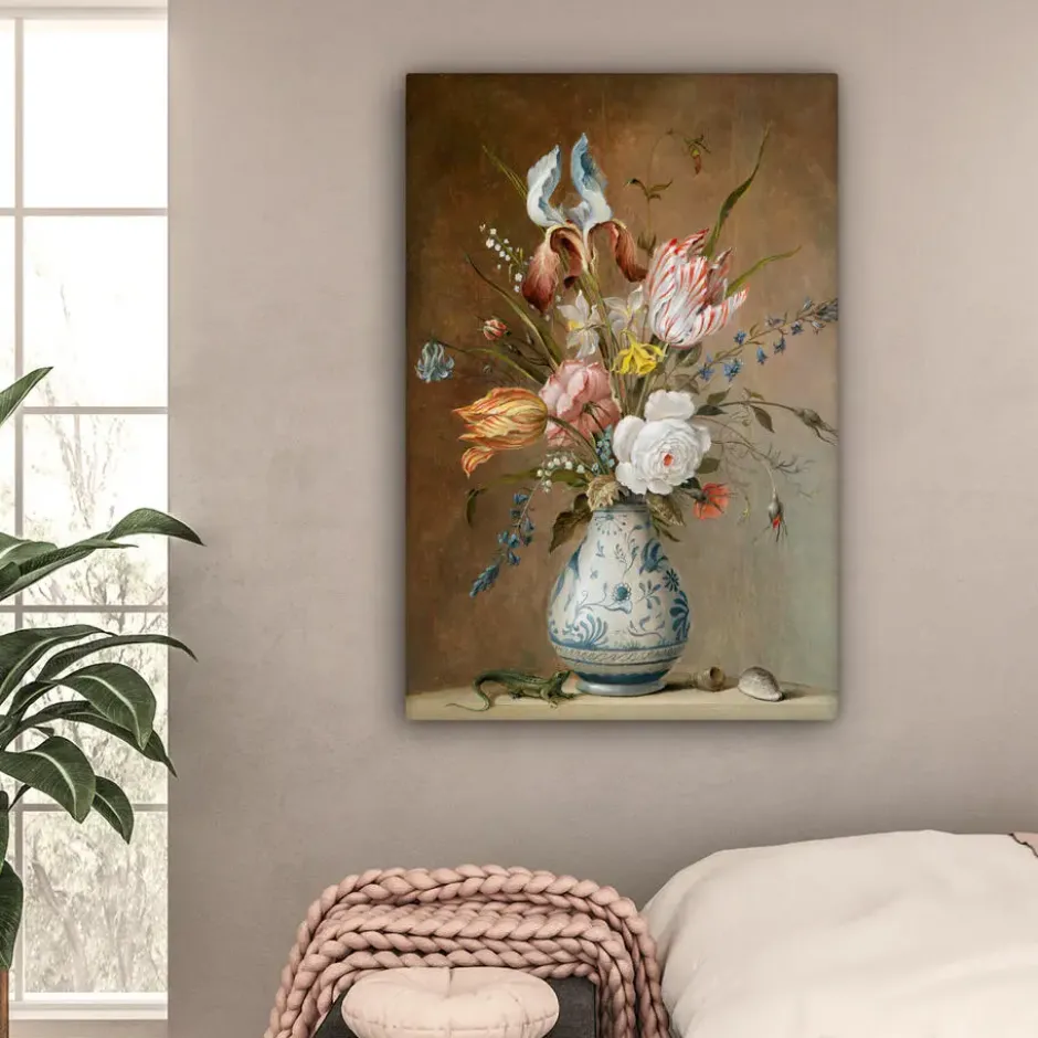 Canvas Schilderij 80x120 cm Oude meesters - Bloemen - Balthasar van der Ast
