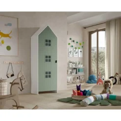 Casami Bruges Kledingkast - Groen 58x37x172 cm