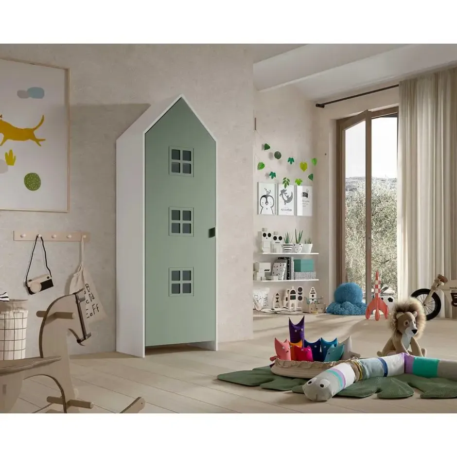 Casami Bruges Kledingkast - Groen 58x37x172 cm