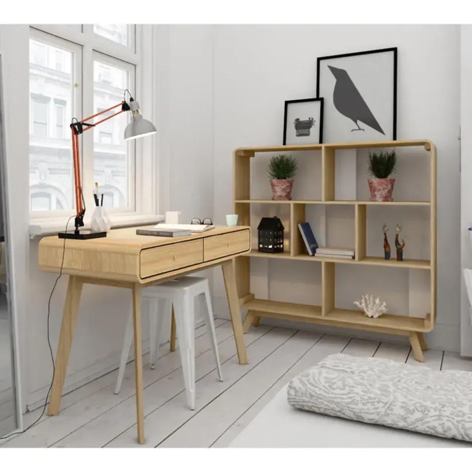 Cassie - Boekenkast wit eiken spaanplaat