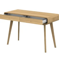 Cassie - Bureau met 2 laden in eiken look