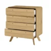 Cassie - Commode met 4 laden in eikenlook