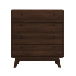 Cassie - Commode met 4 laden in walnoot spaanplaat