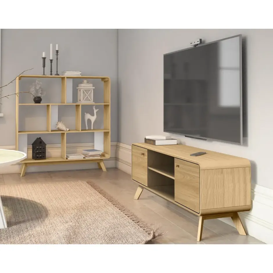 Cassie - Tv-meubel met 2 deuren in eikenoptik