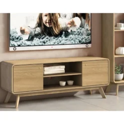 Cassie - Tv-meubel met 2 deuren in eikenoptik