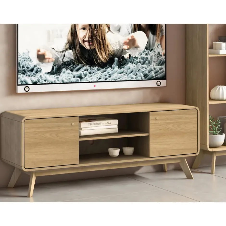 Cassie - Tv-meubel met 2 deuren in eikenoptik