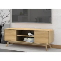 Cassie - Tv-meubel met 2 deuren in eikenoptik
