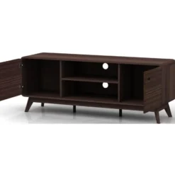 Cassie - TV-meubel met 2 deuren van walnotenhoutspaanplaat