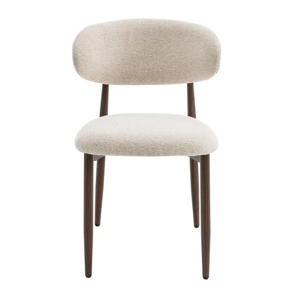 Celia Eetkamerstoelen Set van 2 - Beige Walnoot