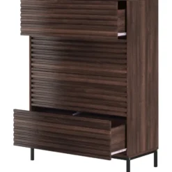 Celine - Commode met 4 laden in walnoot spaanplaat