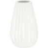Cepewa Bloemenvaas Elisa - wit - H15 x D10 cm - keramiek - kegel
