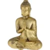 Cepewa Boeddha beeld - goud - binnen - polystone - 16 x 20 cm