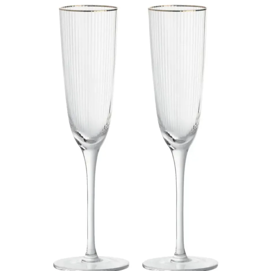 Champagneglazen Camille - transparant - 250 ml - 2 stuks